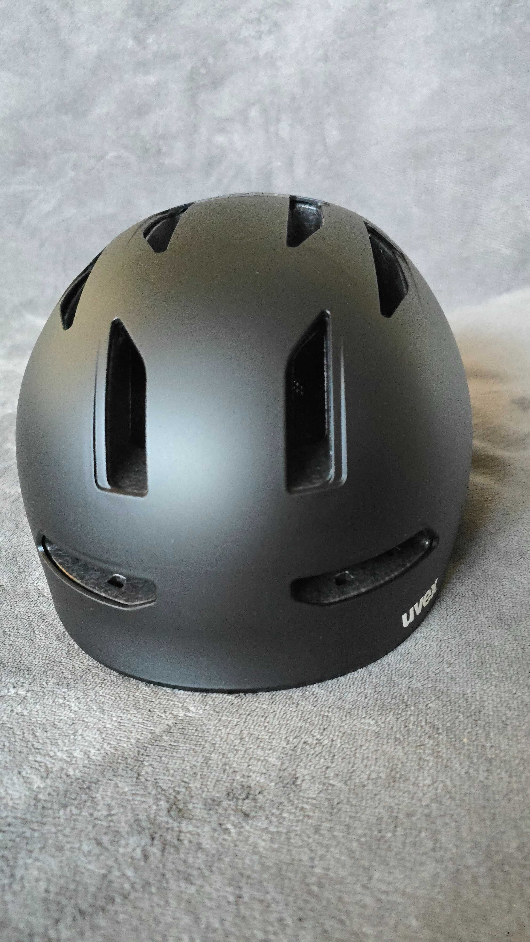 Kask rowerowy MTB miejski Uvex Urban Planet LED black mat 58-61cm