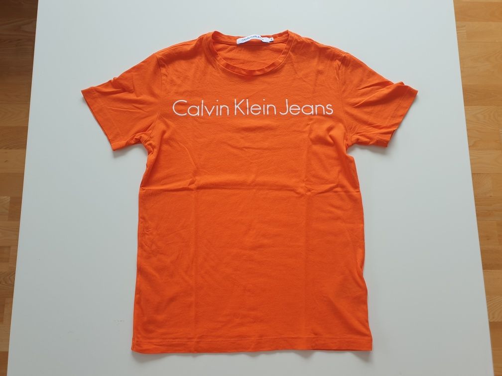 Koszulka calvin klein S pomarańczowa
