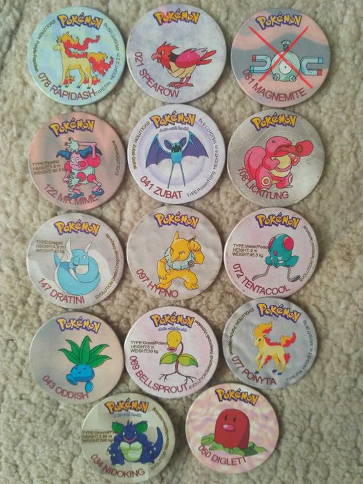 ностальгія з 90-х: рідкісні фішки (кепси) покемон та інші