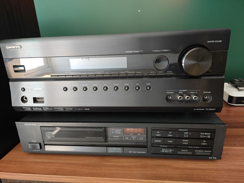 Kino domowe stereo amplituner Onkyo TX-SR607 z kolumnami Magnat