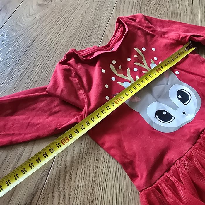 Sukienka kappalah 98 104 bawełna cotton długi rękaw sesja święta