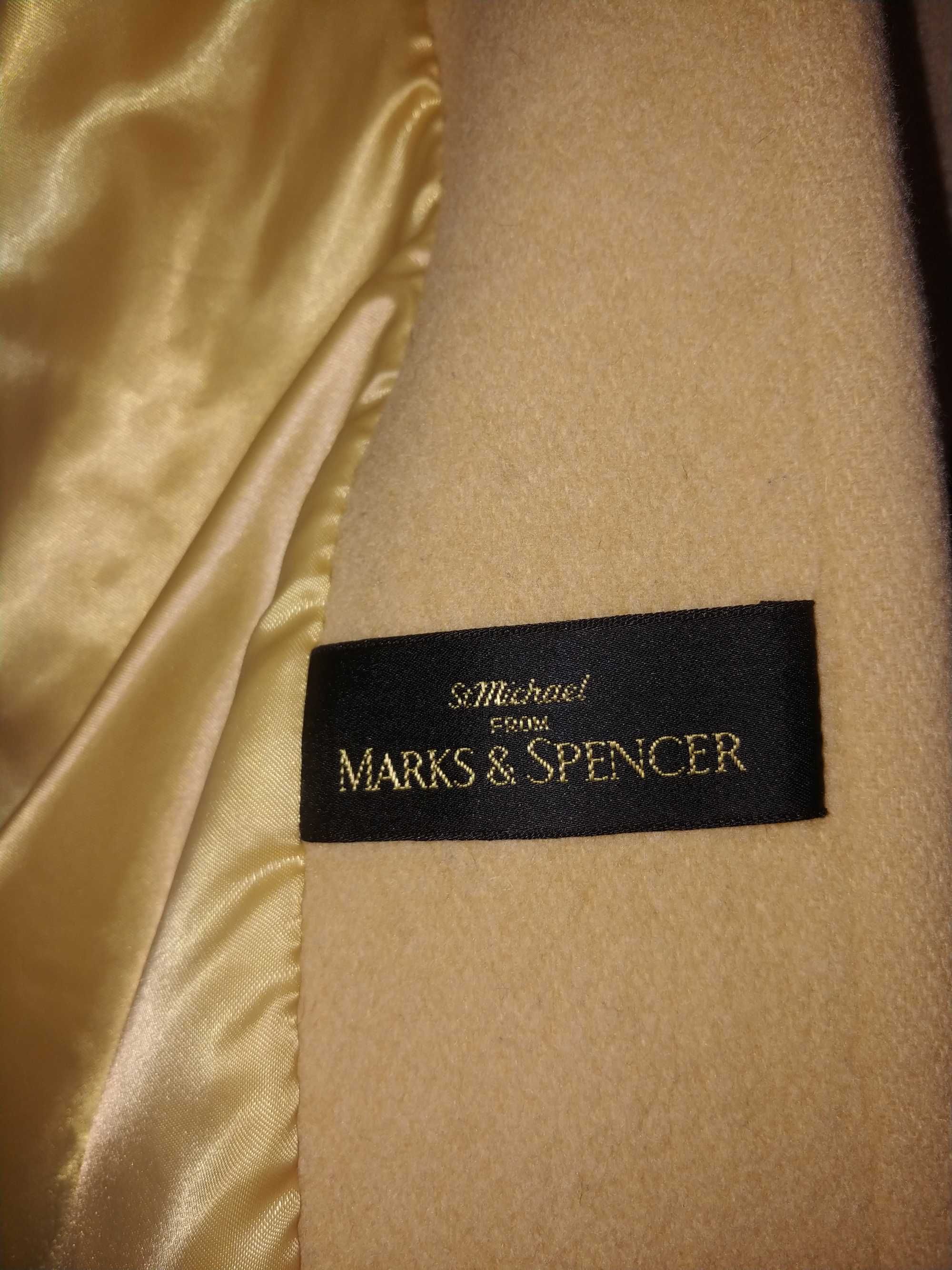 Пальто кашемир Marks & Spencer . Оверсайз. Цвет бежевый