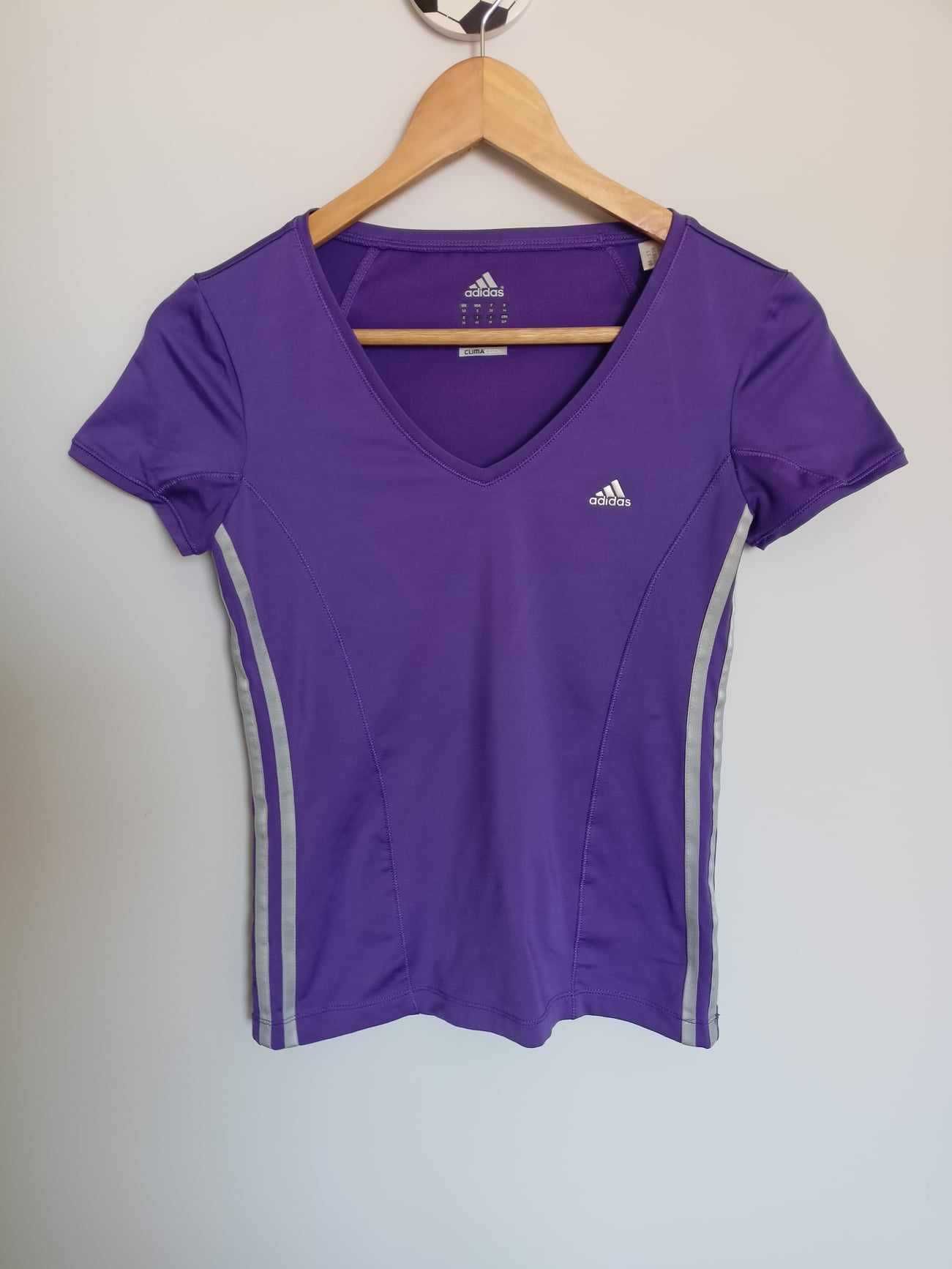 Damski t-shirt/koszulka treningowa Adidas - fioletowy, rozmiar S/M