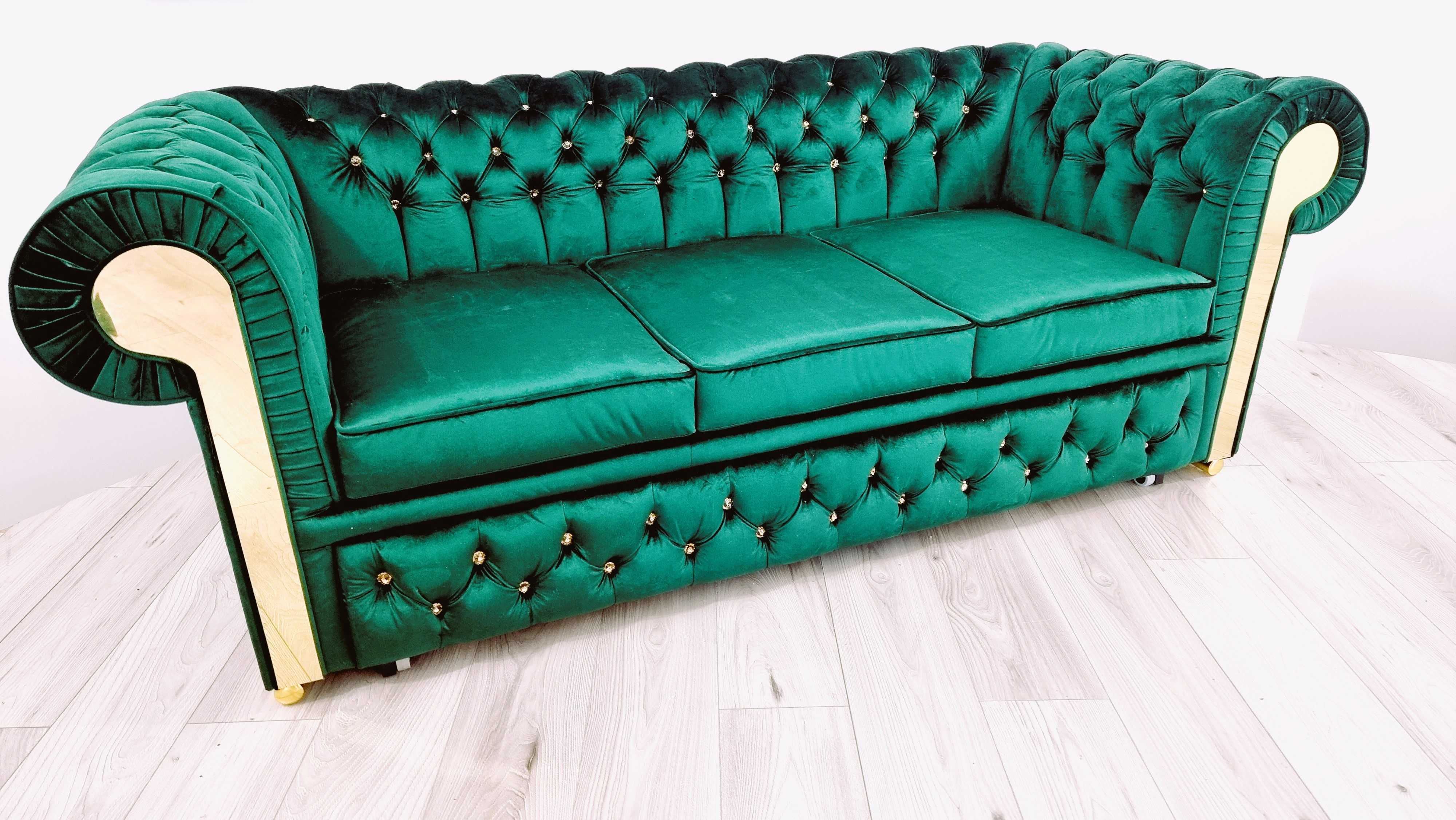 Zestaw pikowany Chesterfield GLAMOUR 3+2+1 Rozkładany / producent