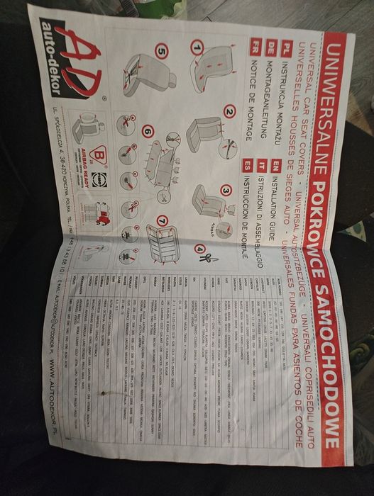 Zestaw pokrowców X Line do auta uniwersalne czarne eko skóra