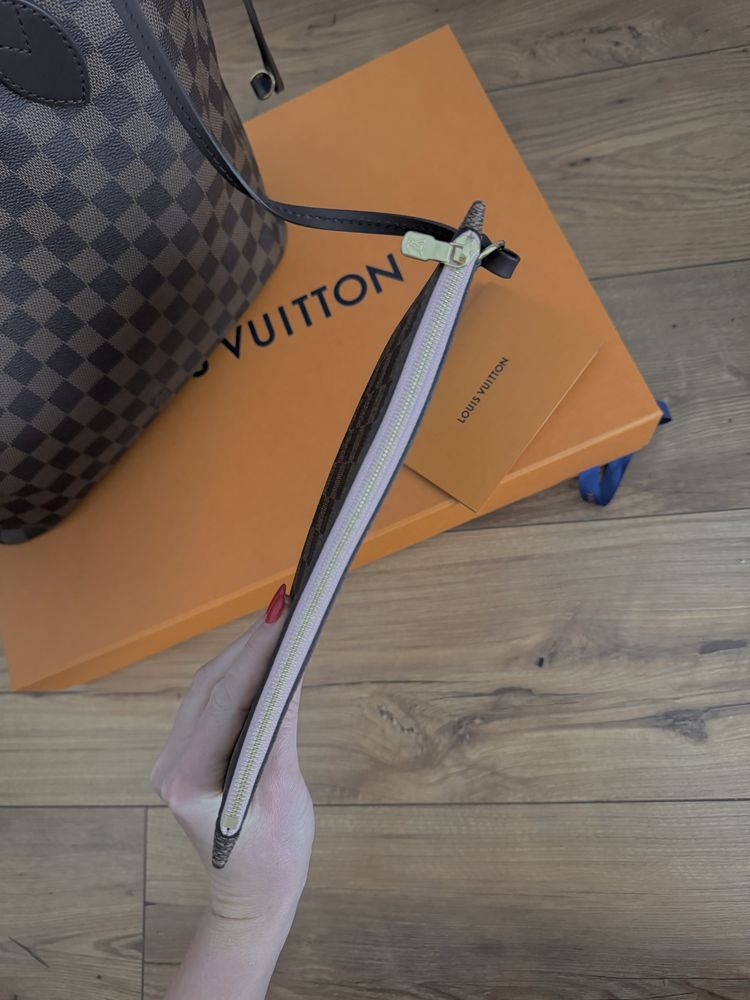 Nowa neverfull mm damier ebene rose louis vuitton