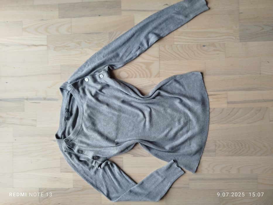 Szary sweter esmara wiskozowy wiskoza 36/38 mama maternity ciążowy do