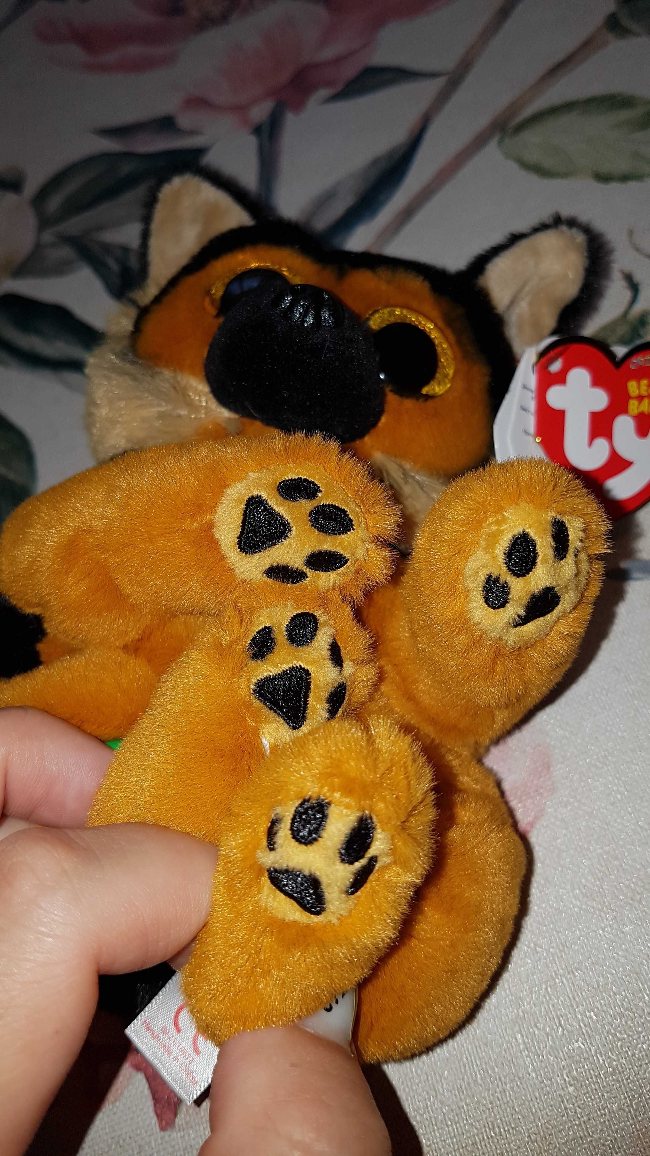 TY Beanie Babies глазастик собака немецкая овчарка ACE 22 см оригинал