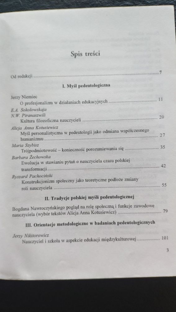 Myśl pedeutologiczna i działanie nauczyciela , 1997 r