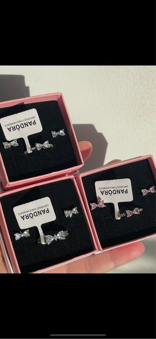 Бантики (білі та рожеві)пандора по супер ціні