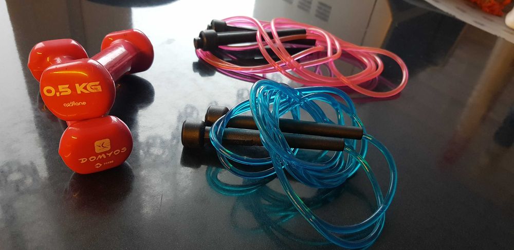 Zestaw ciężarki + 2x skakanka