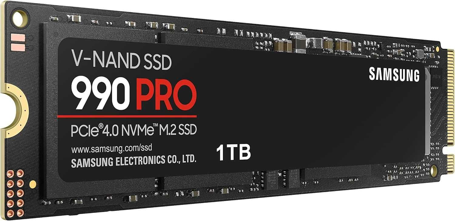 Samsung 990 PRO 1 ТБ PCIe 4.0 (до 7450 МБ/с) NVMe M.2 (2280)