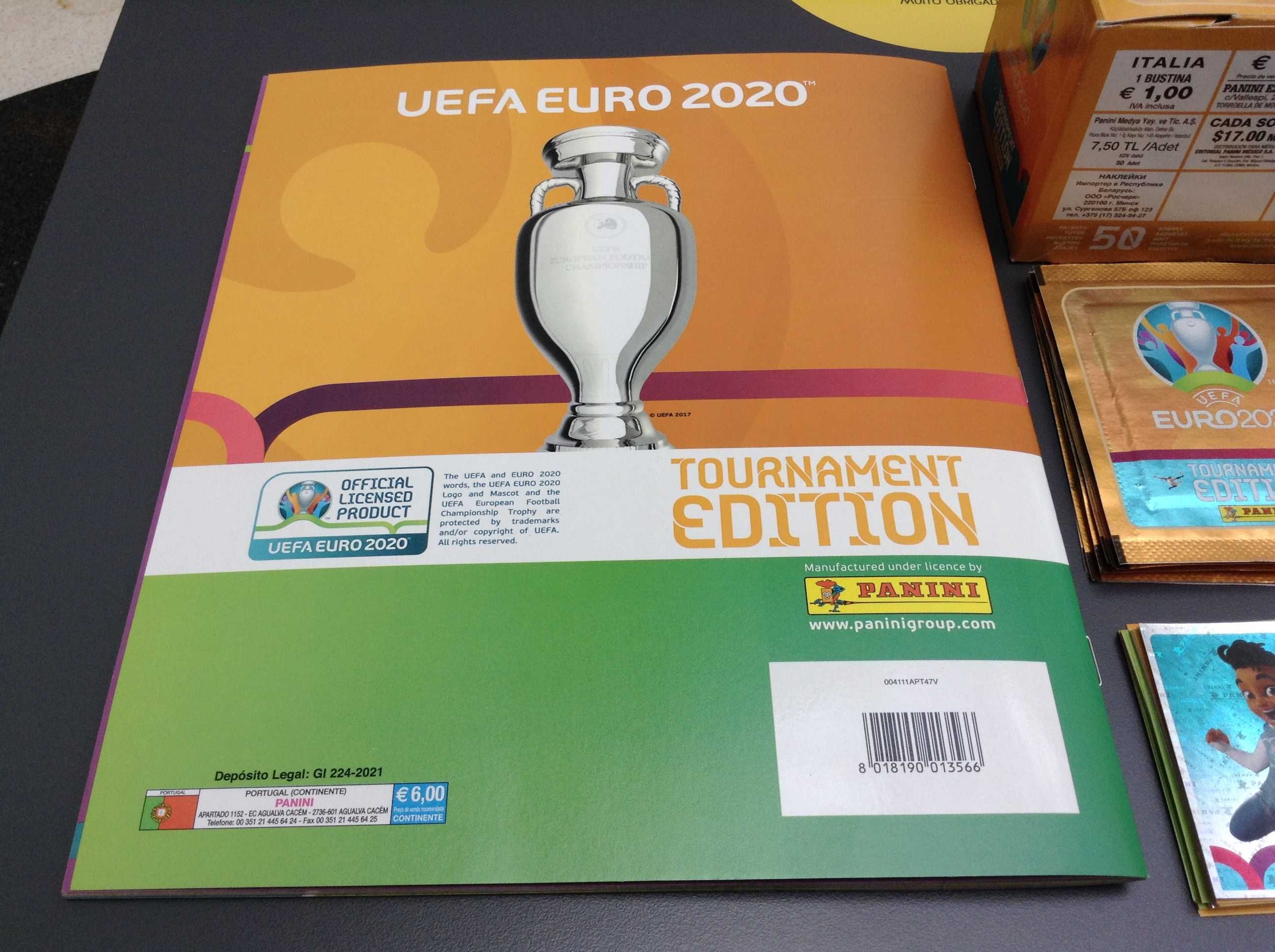 Caderneta EURO 2020 Panini Completa  678 cromos por colar NOVA