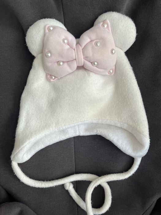 Тепла зимова шапка шапочка зимняя на флісі на флисе