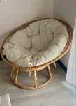 Cadeirão sofá Papasan Homa 110cm como nova