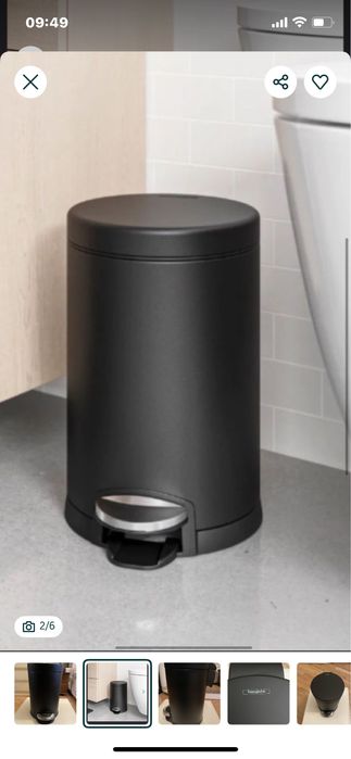 Ведро для ванной Hansgrohe 3л. Черный матовый