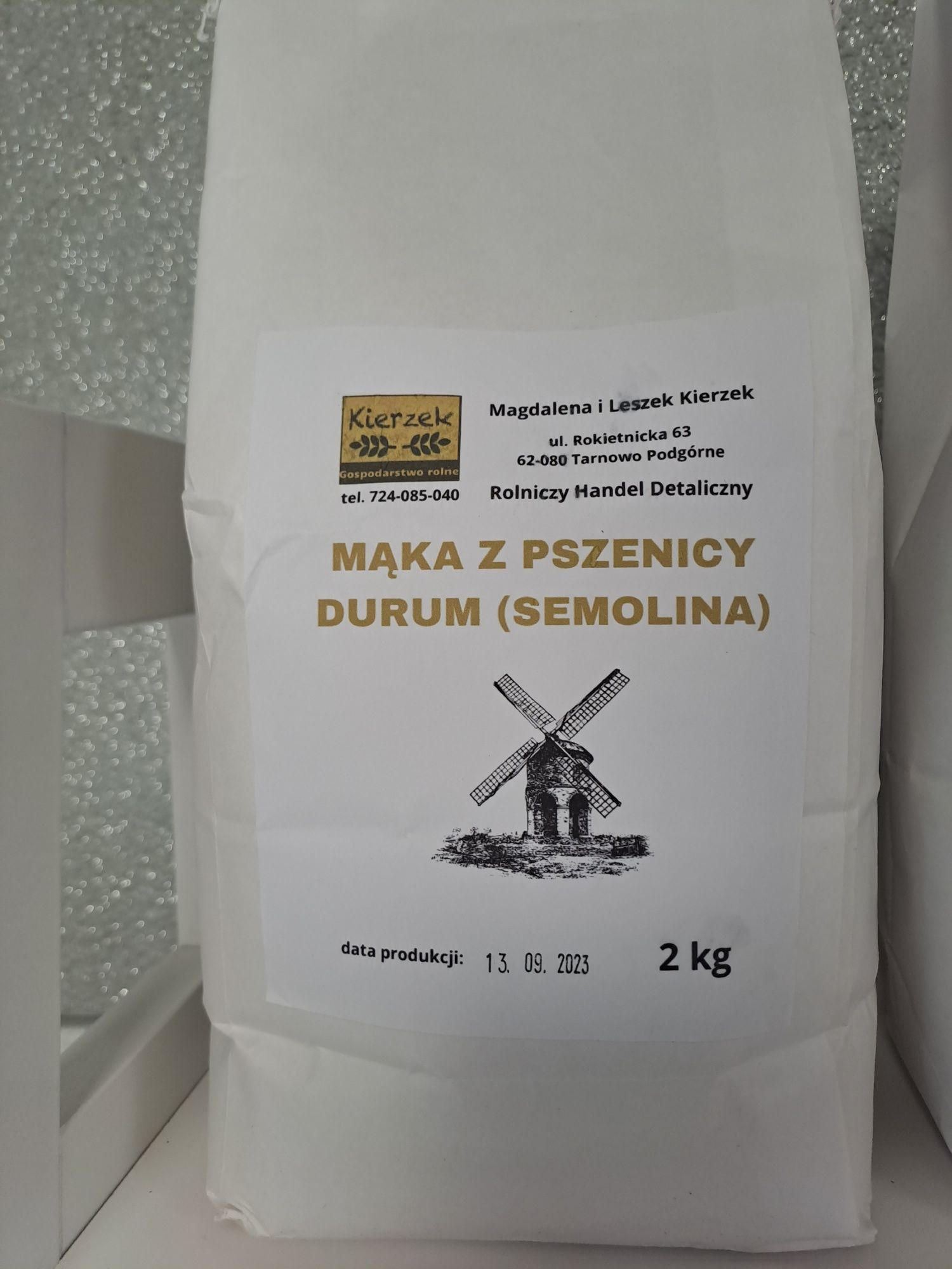 Mąka durum z własnych upraw worki 25 kg