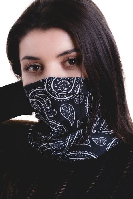 komin, chusta z tkaniny ze wzorem full print -rovicky