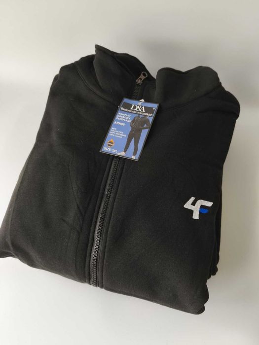 Wyprzedaż Czarny dres męski ocieplany 3XL XXXL bluza+ spodnie komplet