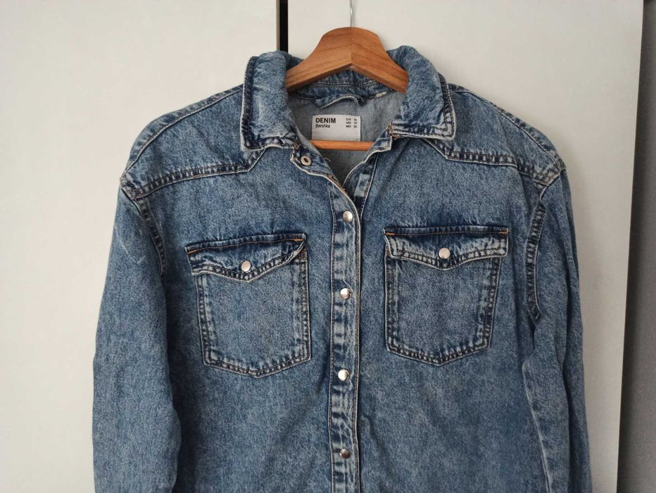 Jeansowa koszula Bershka r. XS oversize