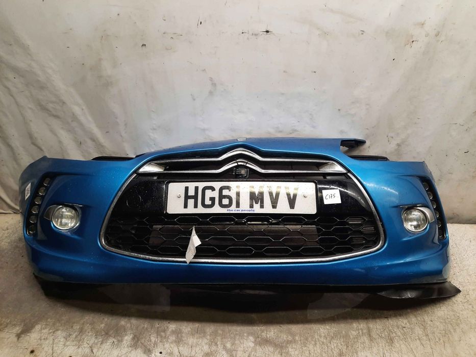 ^ ZDERZAK PRZÓD PRZEDNI CITROEN DS3 KGW BŁĘKITNY LED DRL HALOGENY