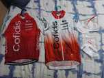 Equip ciclismo estrada cofidis, jersey, colete, chapéu, meias S e XS