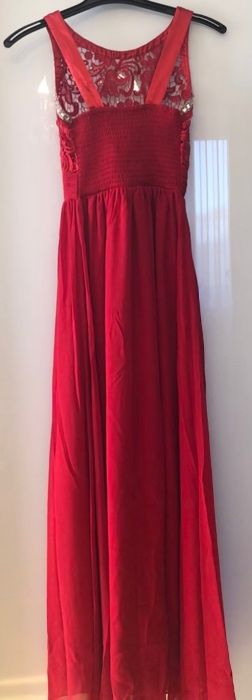 Długa czerwona sukienka MAXI