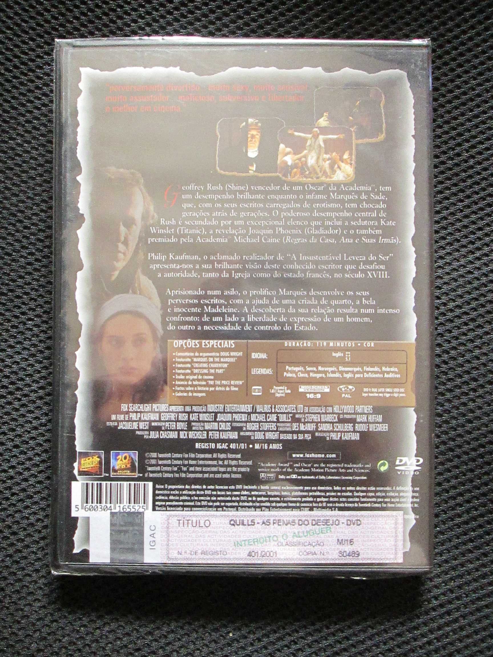Quills, de Philip Kaufman, com Kate Winslet, Joaquin Phoenix