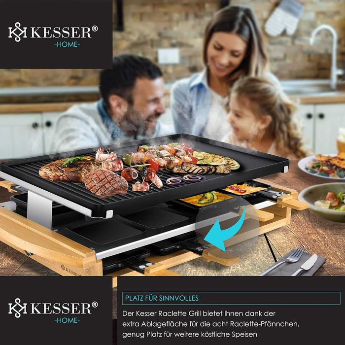 Grill z naturalnym kamieniem/ruszt/patelnia/elektryczny /KESSER !9164!