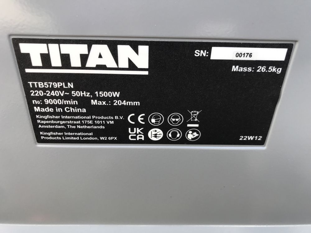 Фуговально рейсмусовий станок Titan TTB579PLN 204 1500 Вт