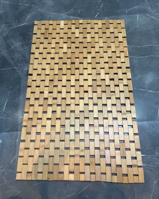 duża mata bambusowa łazienkowa 50×80 drewniany antypoślizgowy dywanik