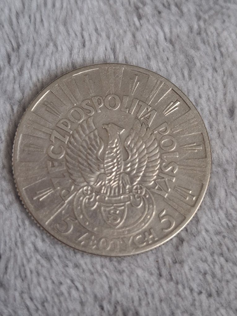 Polska - II RP - 5 złotych - Józef Piłsudski 1934 - Orzeł St