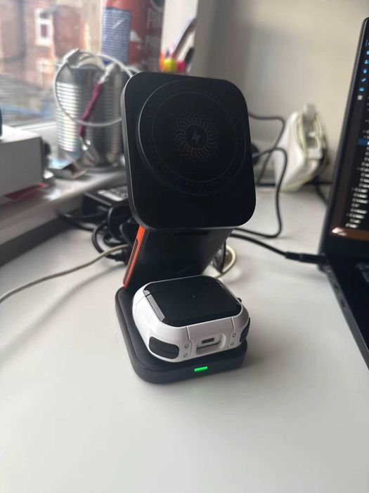 Бездротова зарядка iPhone 15 14 13 12 Apple Watch 8 7 6 Airpods Pro