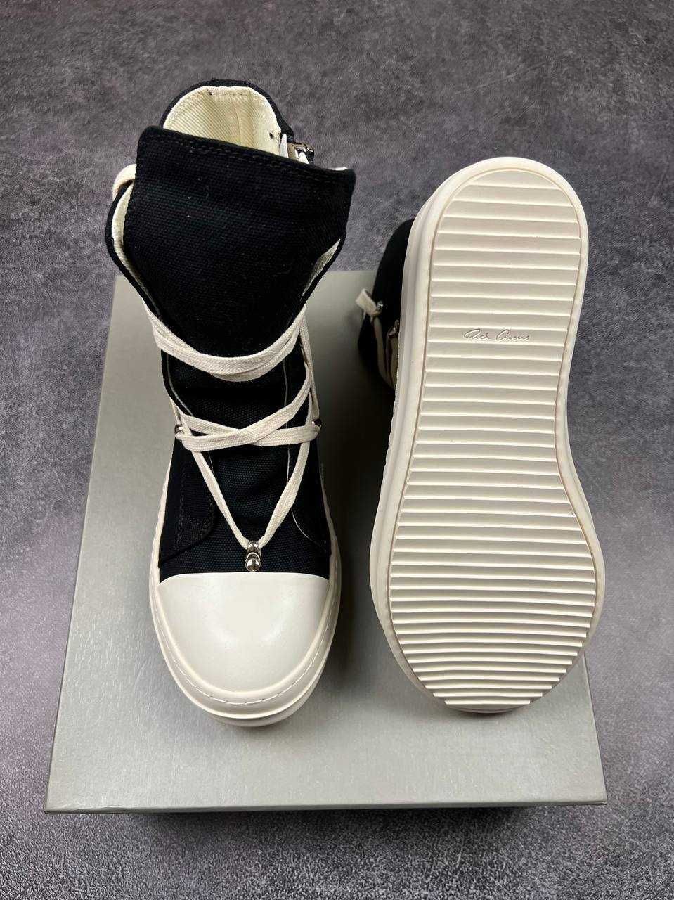 Rick Owens Hexagram Ramones Low Black White