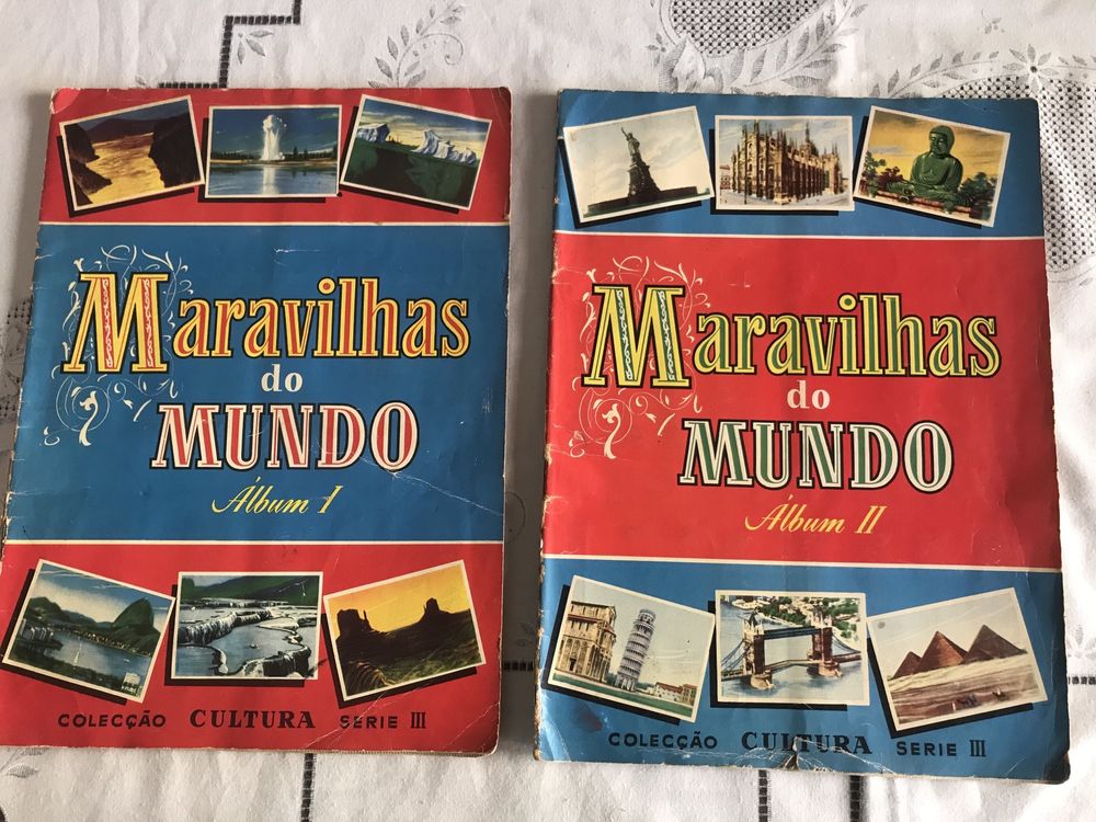 Cadernetas Maravilhas do Mundo Album I e II completos