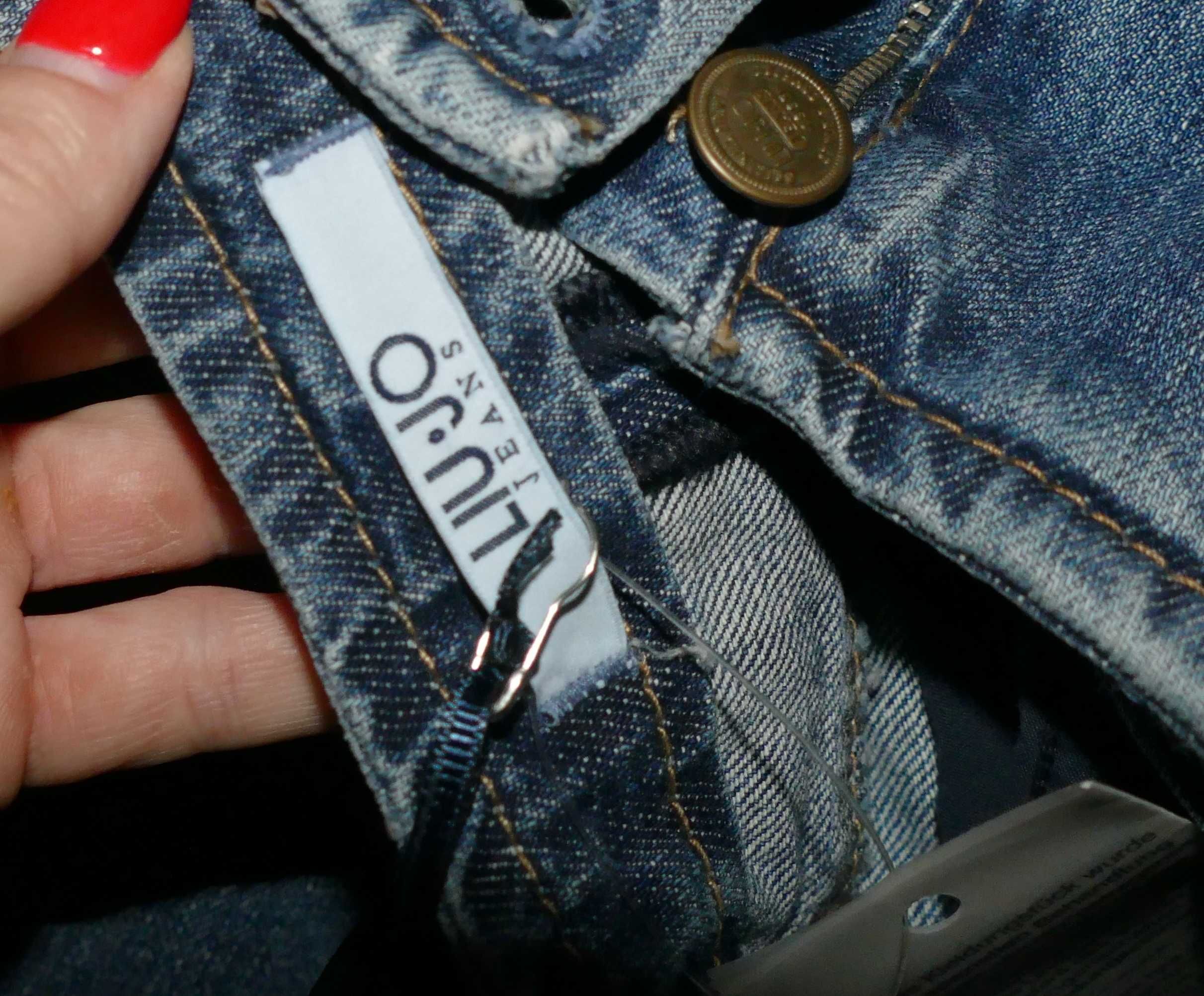 Midi spódnica jeansowa Liu Jo z broszką nowa