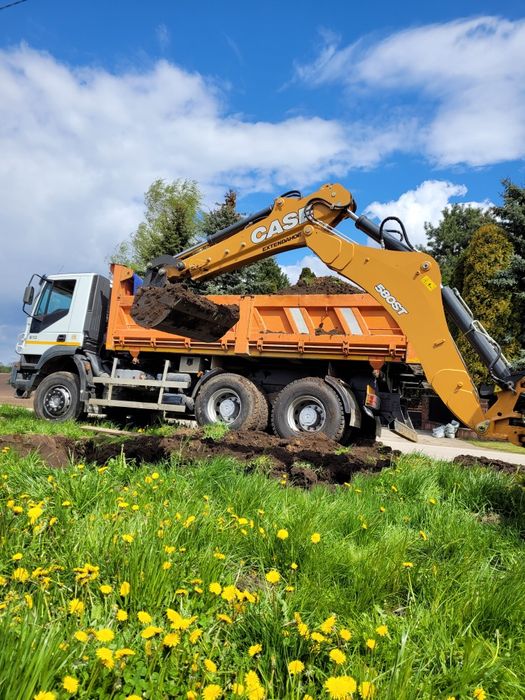 Transport wywrotką, Usługi koparką,Piasek, kruszywa
