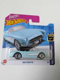 1956 Corvette Barbie niebieski Hot wheels Screen Time, dużo sztuk