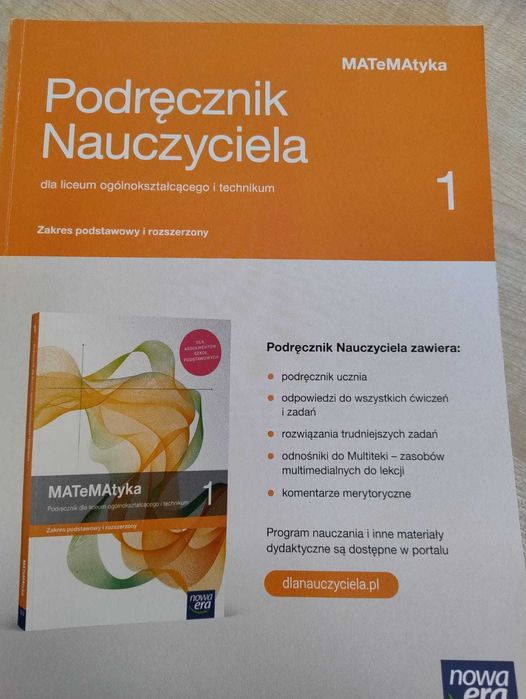 podręcznik nauczyciela Matematyka 1, nowa era. podstawa i rozszerzenie