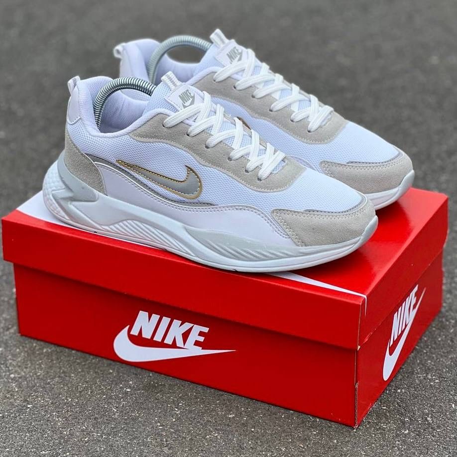 Мужские Кроссовки Найк Nike white 40-44 рм.