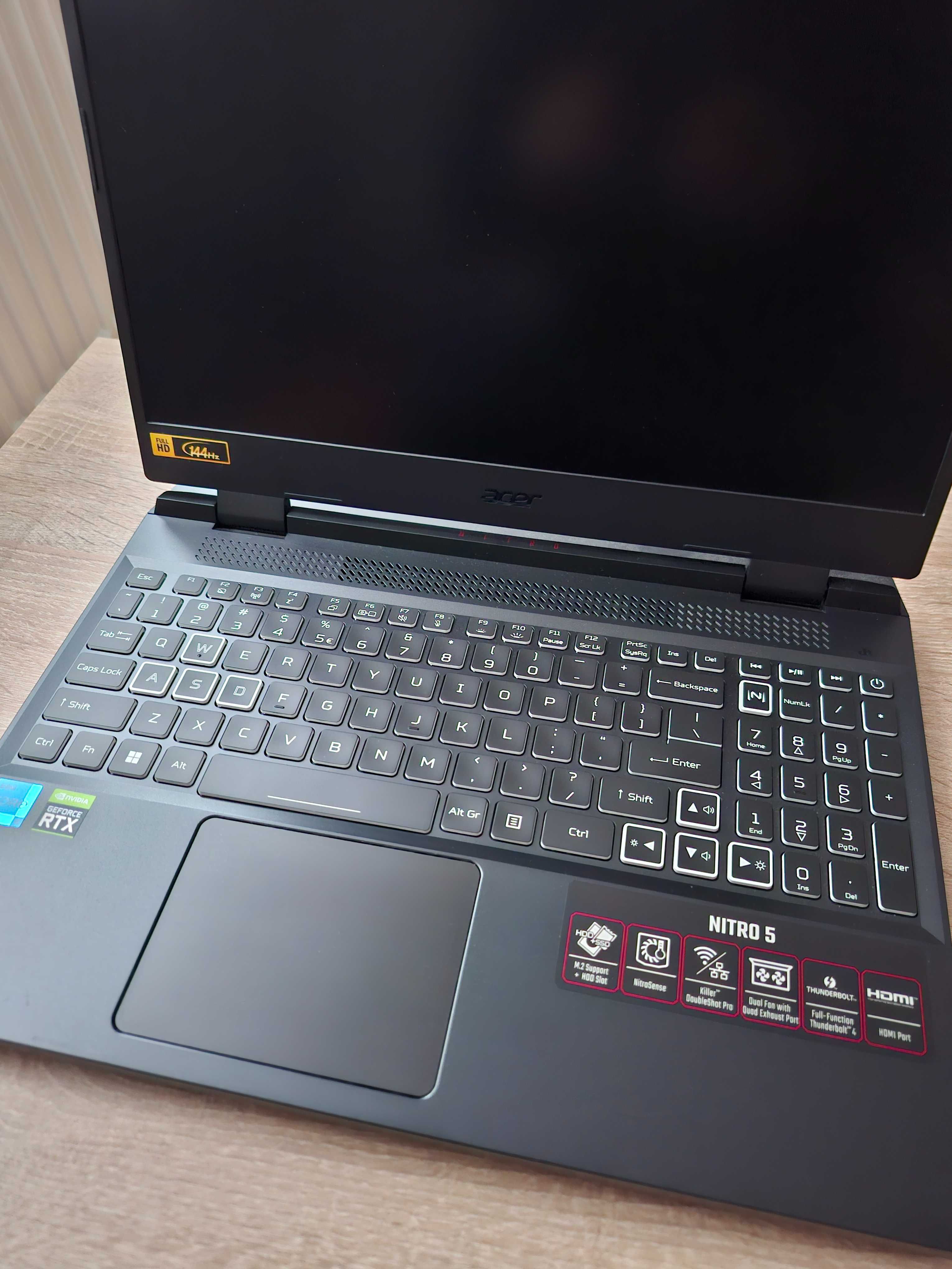 Gwarancja ACER NITRO 5- i5 12500H/16Gb/2x 512Gb NVMe/RTX3060-6Gb/W11
