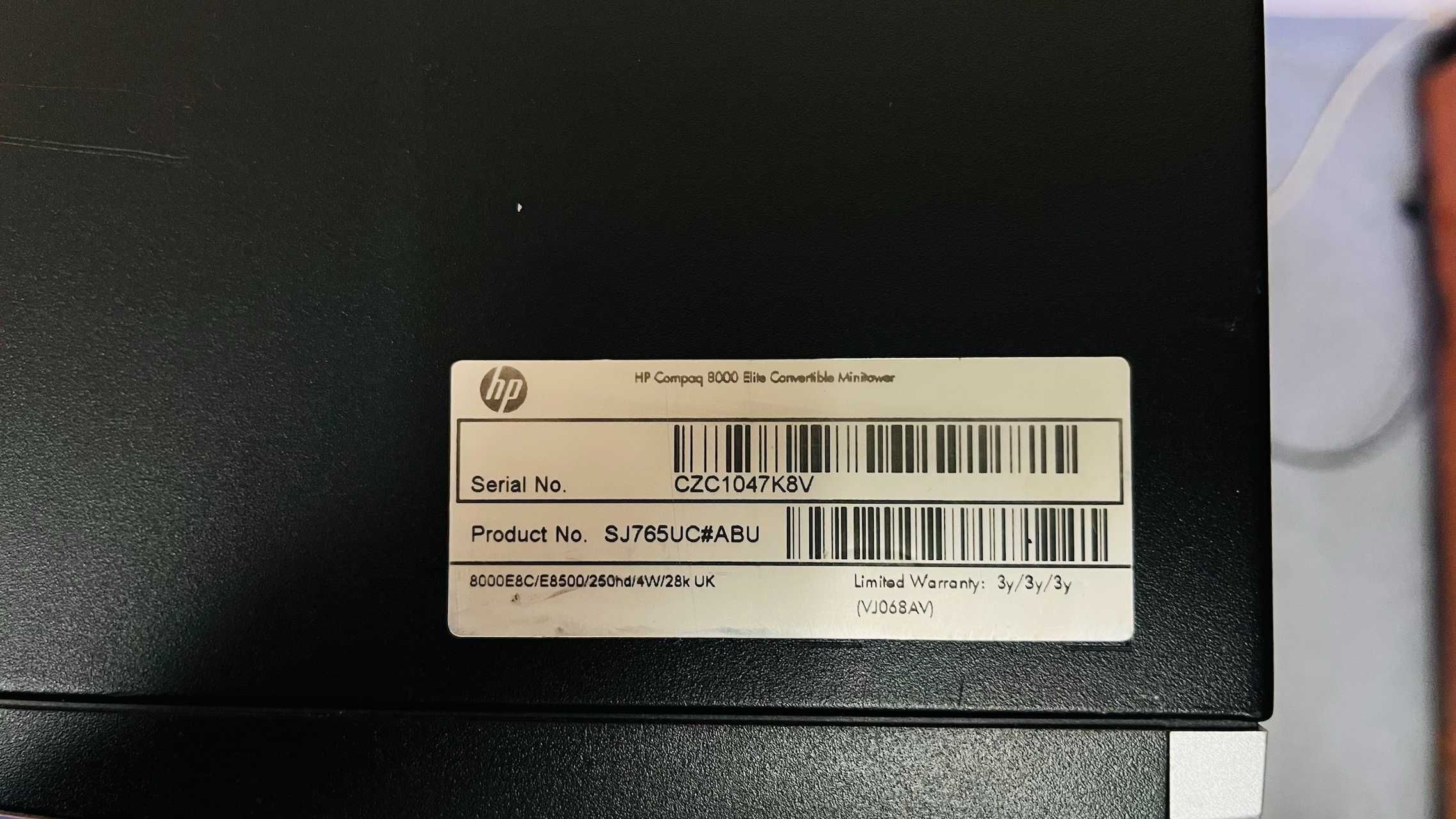 Komputer + monitor HP 8000 Elite - 240SSD, 8GB RAM, Nvidia GT730!