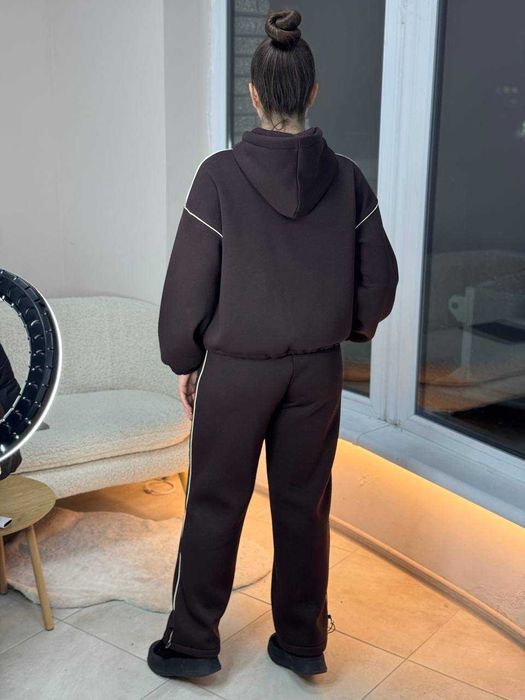 Костюм S M L трёхнитка флисовый коттон палаццо джоггеры кулиска