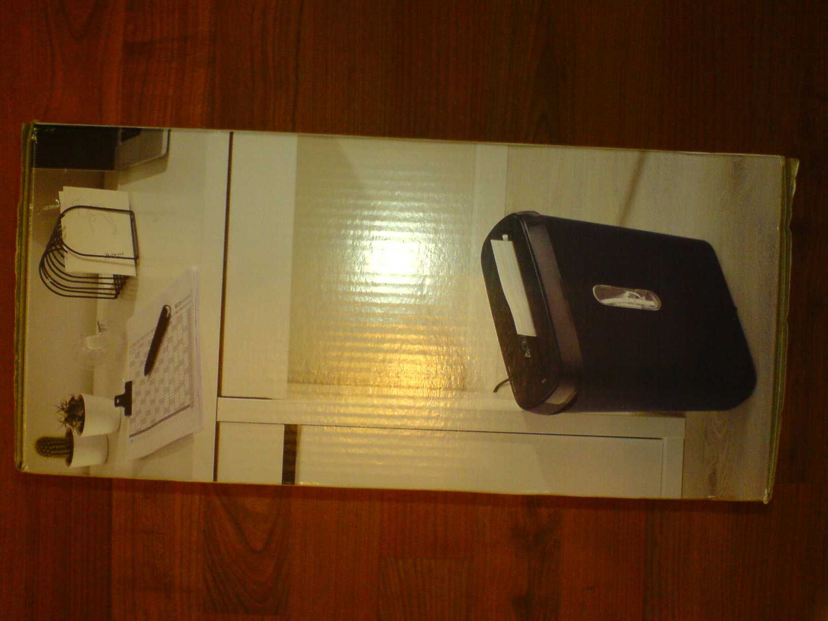Niszczarka Papieru Hykker do 6 kartek naraz kosz 8l zabezp. term. NOWA