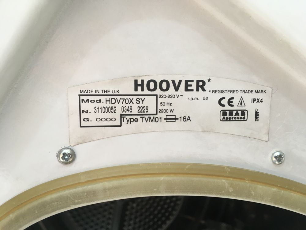 Maquina secar roupa hoover peças