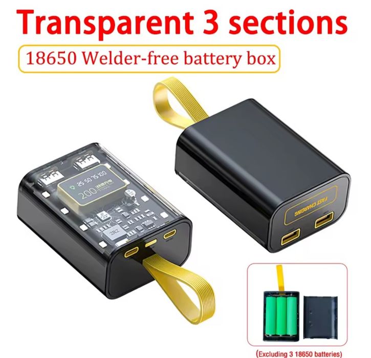 Корпус повербанка на 3 батареи 18650.