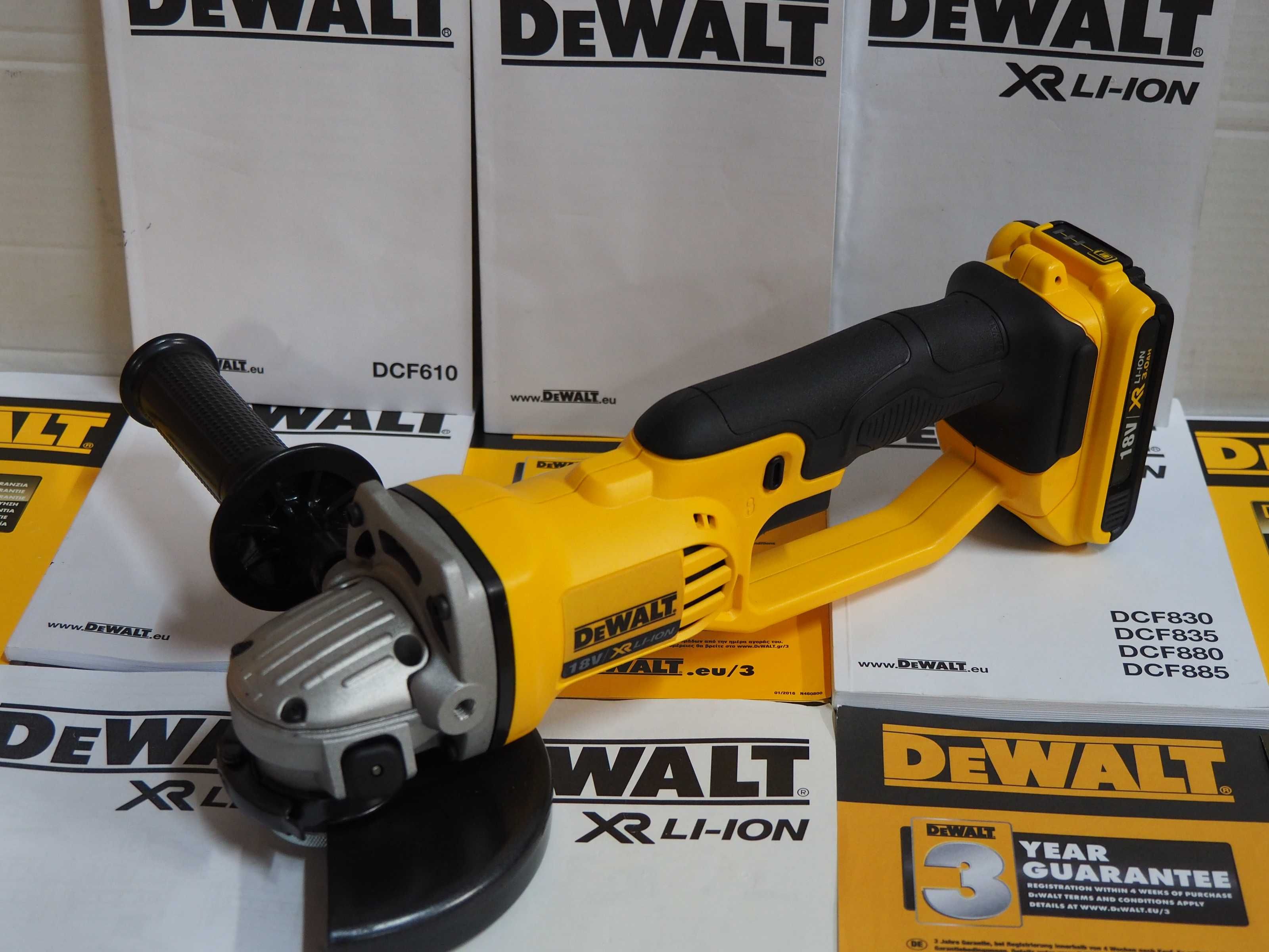 Zestaw DEWALT DCG 412 szlifierka kątowa+ bateria 18v 3ah aku