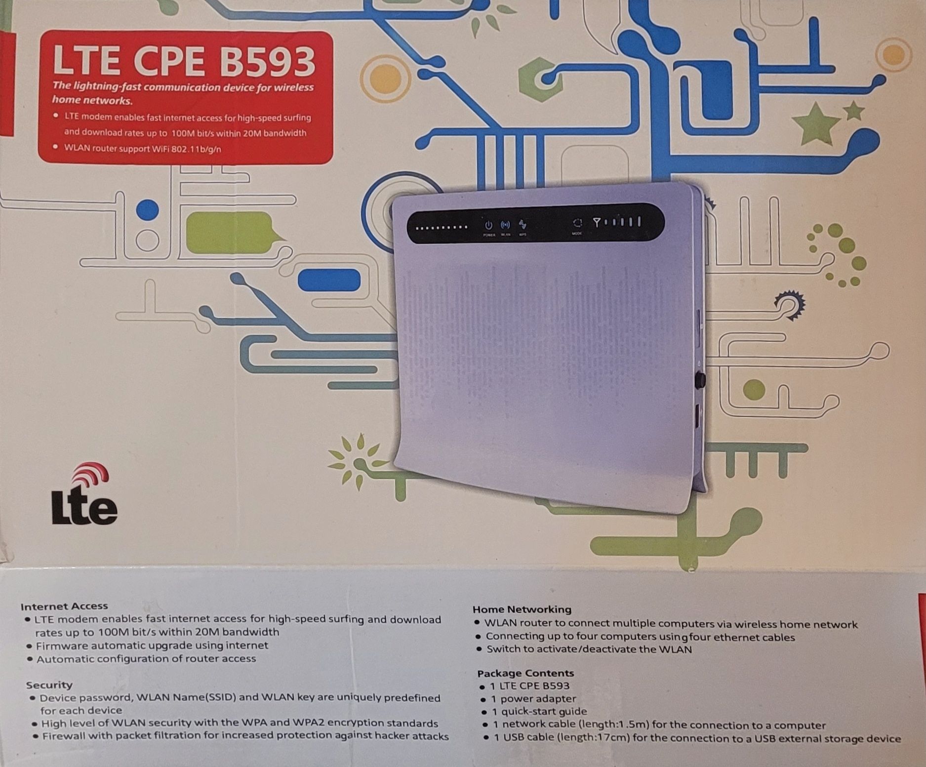 Роутер Huawei CPE B593 (4G, Wi-fi)