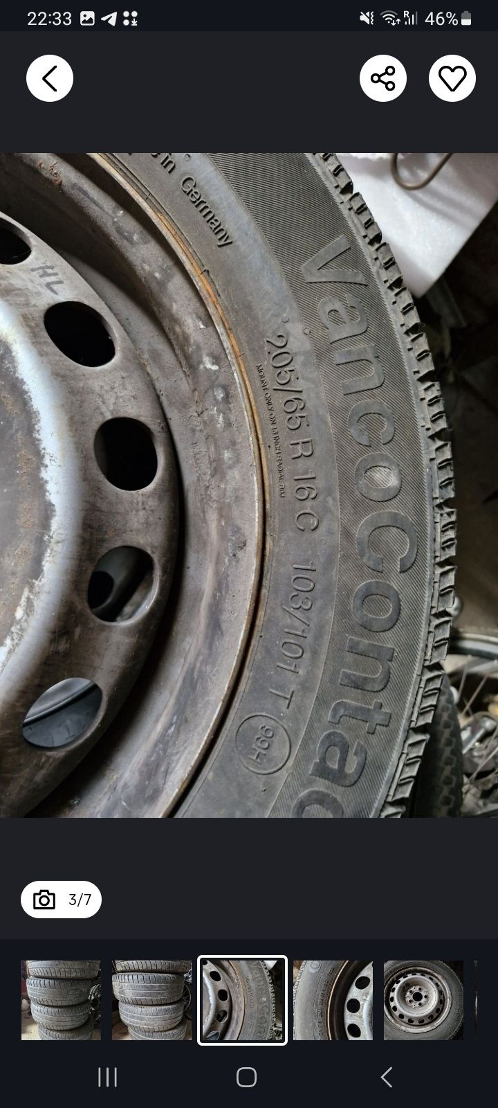 Шини диски Mersedes sprinter 205/65/16C