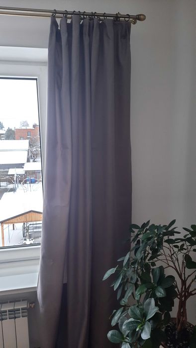 długie zasłony na taśmie marszczącej